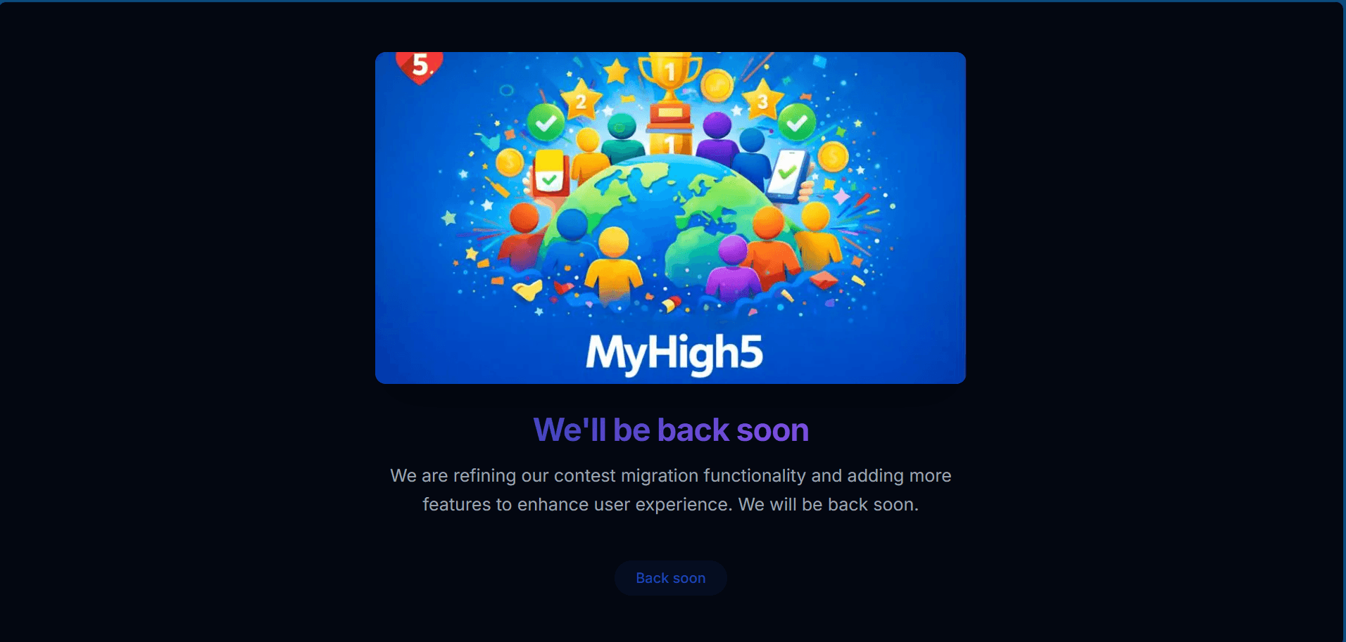 MyHigh5 Maintenance